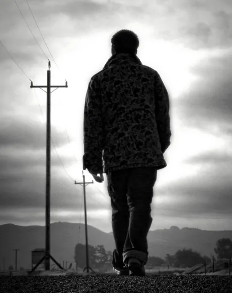 Man walking alone